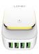 Ldnio - LDNIO A4405 LED Touch Lamp Adapter With Type-C Cable 3 USB Port White