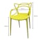 Jilphar Classical Fiber Plastic Molded Dining Chair JP1325B Yellow