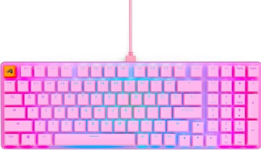 Glorious Gaming Keyboard - GMMK 2 - TKL Hot Swappable Mechanical Keyboard, Prebuilt, Red Switches, Wired, TKL Gaming Keyboard, Compact Keyboard - Full Size Keyboard (Pink Keyboard)