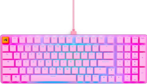 Glorious Gaming Keyboard - GMMK 2 - TKL Hot Swappable Mechanical Keyboard, Prebuilt, Red Switches, Wired, TKL Gaming Keyboard, Compact Keyboard - Full Size Keyboard (Pink Keyboard)