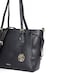 AMICA Colette Women's Tote Bag in High Quality Tote Bag with Gold Charm in Black