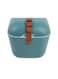 Polarbox Classic Cooler Box with Leather Strap, Blue - Marine Green Rigid Thermal Insulated Ice for Beach, Picnic Party Convertible Lid Polypropylene Insulation 12L PB-9311