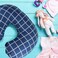 Kidz Klub Harry Check Nursing Pillow - 100% Cotton Printed Kids Design - Nursing Support For Breastfeeding, Bottle Feeding, And Bonding - Size: 60 x 58 x 15cm