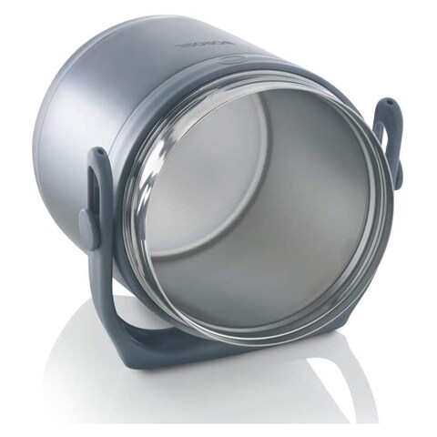Borosil Hot-N-Fresh 3 Layer Stainless Steel Insulated Lunch Box Grey 350ml+420ml