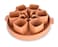 ARK Square Clay 6 Piece Cup Set with Tray - Elegance for Every Sip