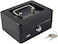 Small Cash Box Steel Register with Tray and Lock (15x12x7.5cm) Black