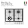 BOJ GH 3160XS, 4 Burner Built In Stainless Steel Gas HOB With Auto Ignition, Safety Device, 3 Gas Burners + 1 Triple Flame Burner, Cost-Iron Pan Support, Inox Capped Knobs, Silver, Size ( 60 x 60 )cm