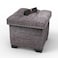 Eccentric Stool Cum End Table with Storage (Grey)