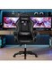 Sky-Touch Adjustable Gaming Chair, PU Leather, High Back, Lumbar Support, Comfortable Armrest Headrest, Black