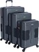 TACH 3pc Hardcase Connectable Luggage Set (Dark Grey)
