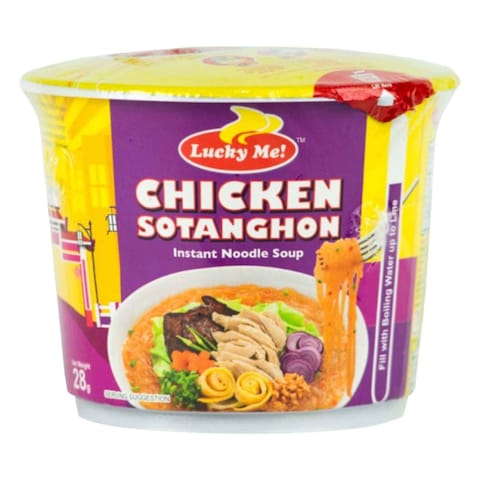 Lucky Me Instant Noodle Soup Chicken Sotanghon 28g