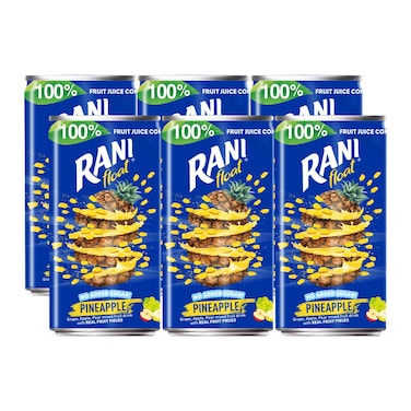 Rani 100% Float Pineapple 180ml X6