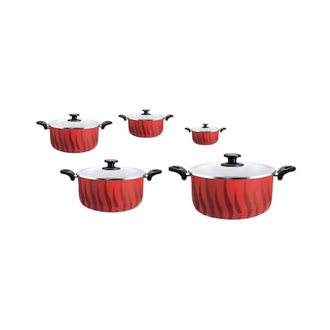 Tefal Tempo Set - 5 Pieces - Red