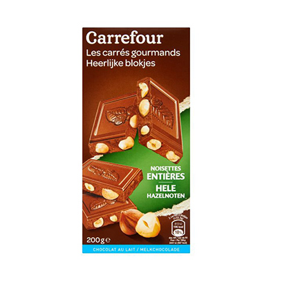 Carrefour Milk Chocolate With Hazelnuts 200GR