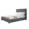 In House Las Palmas Velvet Bed Frame - Queen - 200x140 cm - Gray