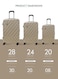 3-Piece Hard side ABS Luggage Trolley Set 20/24/28 Inch Gold