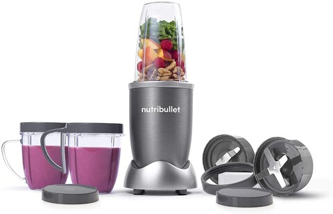 Nutribullet 600 Watts 12 Piece Set Multi Function High Speed Blender Mixer System with Nutrient Extractor Smoothie Maker Gray