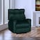 In House Velvet Rocking &amp; Rotating Recliner Chair - Dark Green - AB011