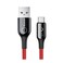 Baseus CATCD-09 C Shaped Cable USB-C with LED and QC 3.0 - 1 Meter - Red