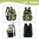 Eazy Kids 17" Set of 3 School Bag with Lunch Bag and Pencil Case Dinosaur - Black