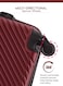 ParaJohn Cabin Size ABS Hardside Spinner Luggage Trolley, 20 Inch, Burgundy