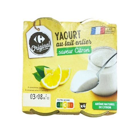 Carrefour Lemon Yoghurt 125g Pack of 4