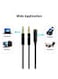 Generic 3.5mm Female To Dual 3.5mm Male Audio Splitter Cable, Black