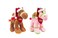 Bundle item - Brown camel + Pink camel with Santa hat with Merry Christmas print on red bandana, size 18cm

