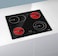 Milton 4 Burners Built-In Hob Ceramic Electric Vitro Glass, 4 High-Light Cook Zone, Front Touch Control Panel, ( 60 x 60 ) cm, Black, Model - MHV606B - 1 Year Warranty