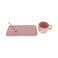 Modern Gold Plated Pink Coffee Cup With Saucer And Spoon
