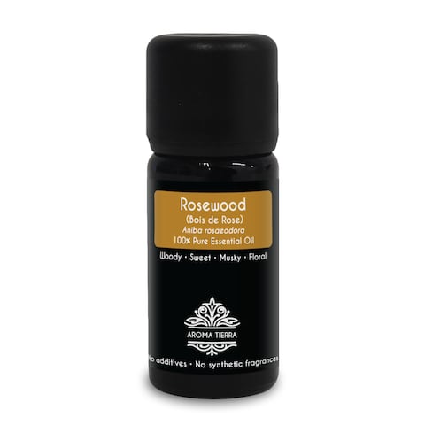 Aroma Tierra - Rosewood Essential Oil (Bois De Rose) - Aroma Tierra - 100% Pure &amp; Natural - 10Ml