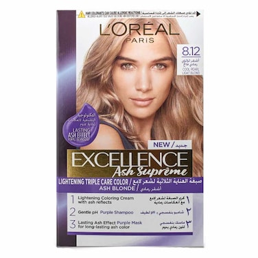 L&#39;Oreal Paris Excellence Ash Supreme 8.12 Cool Pearl Light Blonde