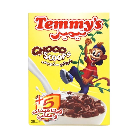Temmy&#39;s Choco Scoops Cereal - 30 grams