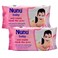 Nunu Baby Wet Wipes White 72 Wipes Pack of 2