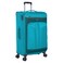 Eminent Unisex Soft Travel Bag Large Luggage Trolley Polyester Lightweight Expandable 4 Double Spinner Wheeled Suitcase with 3 Digit TSA lock E788 Green