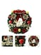 Large Christmas Wreath for Door or Wall, Garland Christmas Home Decoration (Red Ribbon 2)
