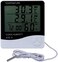 RDN Electronic Digital Display Hygrometer Large Screen Multi-Function Indoor and Outdoor HTC-2 Probe Thermometer High-Precision Monitor