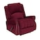 In House Velvet Rocking Recliner Chair - Burgundy - NZ120