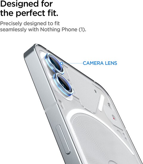 Spigen GlasTR EZ Fit Optik Pro Camera Lens Screen Protector Designed For Nothing Phone (1) Silver - 2 PACK