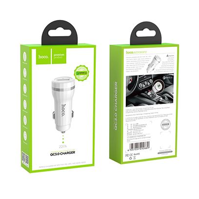 Hoco Car Charger Z27a 18W White