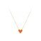 Aiwanto Necklace Gold Neck Chain With Heart Shape Pendant Elegant Necklace Beautiful Gift Womens Girls Necklace(Orange)
