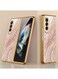 MARGOUN for Samsung Galaxy Z Fold 3 5G Case Luxury Plating Cover with Screen Protector Glass Hybrid Full Body Protection