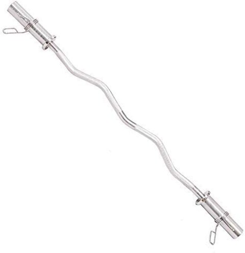Max Strength Ez Curl Bar Olympic 4Ft Bicep Curl Bar For Preacher Curl - Compatible With 2 Inch Weight Plates Barbell Solid Curl Bar With Collars