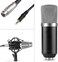 Bm700 Studio Broadcasting Recording Condenser Microphone &amp; Nw-35 Adjustable Recording Microphone Suspension Scissor Arm Stand With Shock Mount