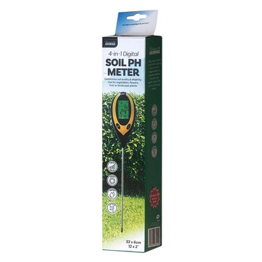 Uncle Bills Backyard Growing 4 In 1 Soil PH Meter 32x6cm