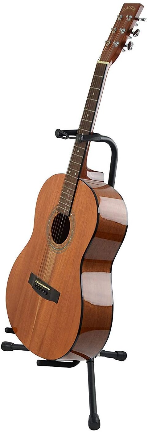 Mike Music Adjustable Guitar Stand; Holds Single Electric or Acoustic Guitar (Two-Pack, Black)