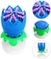 Party Time Blue Romantic Flower Musical Candles Happy Birthday Musical Candle Cake Topper - Cake Decoration