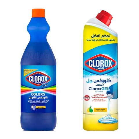 Clorox Color Bleach - 950ml + Gel Thick Bleach and Cleaner - 750ml