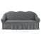 Fabienne 4-Piece Turkish Stretchable Sofa Cover Seven Seater Grey Free Size Free Size
