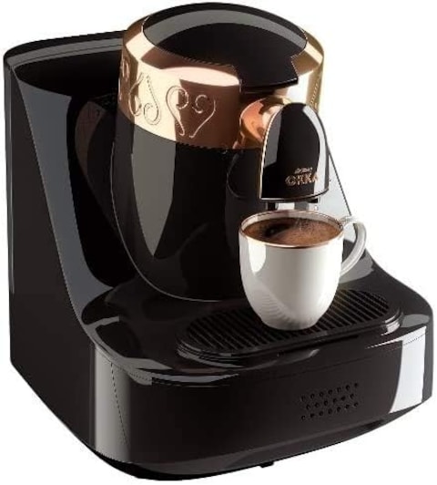 Arzum Okka Professional Electric Turkish Coffee Maker, Fully Automatic, Black, Copper, OK001B, 1 Year UAE Warranty